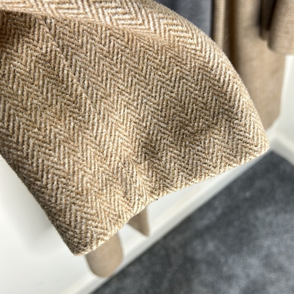 MADEWELL Stanza Herringbone Coat Wool Blend Camel Color Size XL - Picture 8 of 16